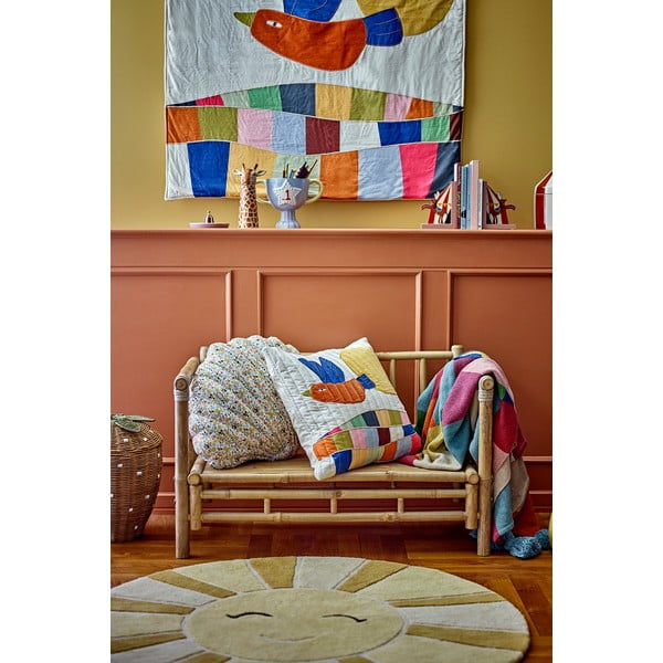 Бежов/в кехлибарен цвят вълнен детски килим ø110 cm Sun – Bloomingville Mini-image-2