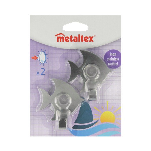 Комплект от 2 куки с вендуза Pesce - Metaltex-image-2