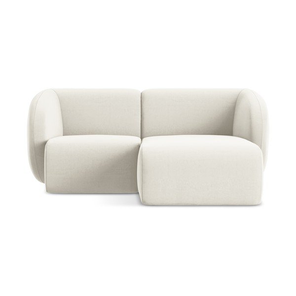 Бежов кадифен ъглов диван (десен ъгъл) Lani – Makamii