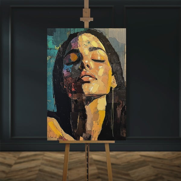 Картина с ръчно изрисувани елементи 70x100 cm Vivian – Styler-image-4