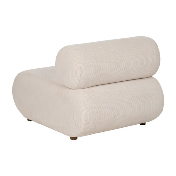 Кремаво кресло от рипсено кадифе – Ixia-image-3