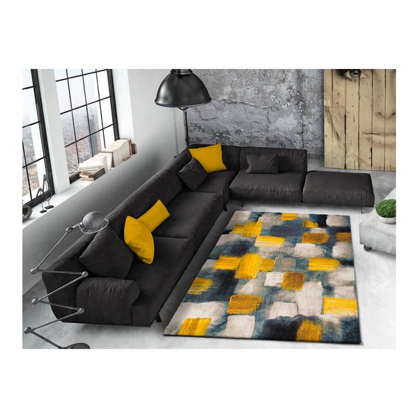 Синьо-жълт килим Lienzo, 160 x 230 cm - Universal-image-1