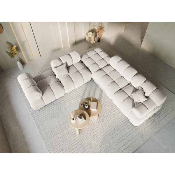 Бежов кадифен модул за диван (среден модул) Bellis – Micadoni -image-1