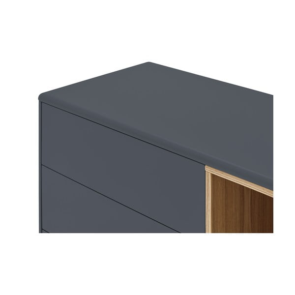 Тъмно сив нисък скрин 180x76 cm Corvo - Teulat-image-1