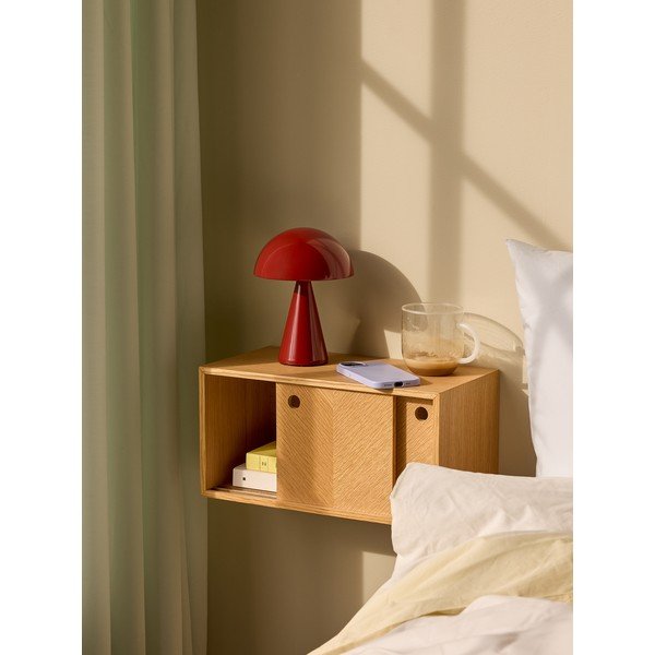 Стенен рафт от дъб Херингбон - Hübsch-image-2