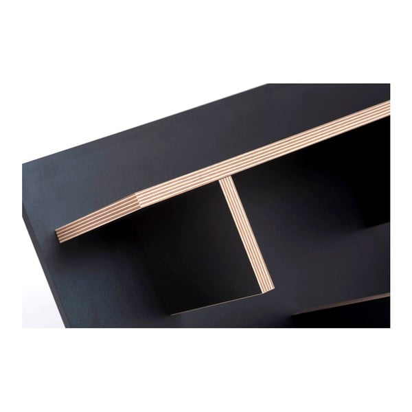 Черна стенна система за рафтове, широчина 90 cm Bern - TemaHome-image-2