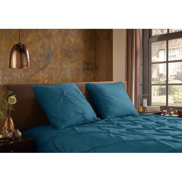 Единично удължено спално бельо от микрофибър в петролен цвят 140x220 cm Pure Elegance – Good Morning-image-1