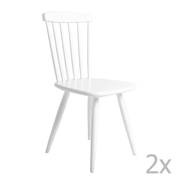Комплект от 2 бели трапезни стола Jade - Marckeric