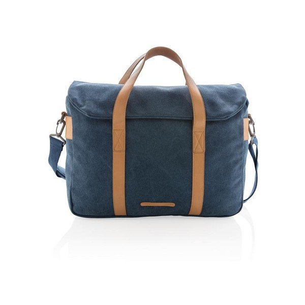 Синя платнена чанта за лаптоп 15,6'' Collection, 16 л - XD Design-image-1