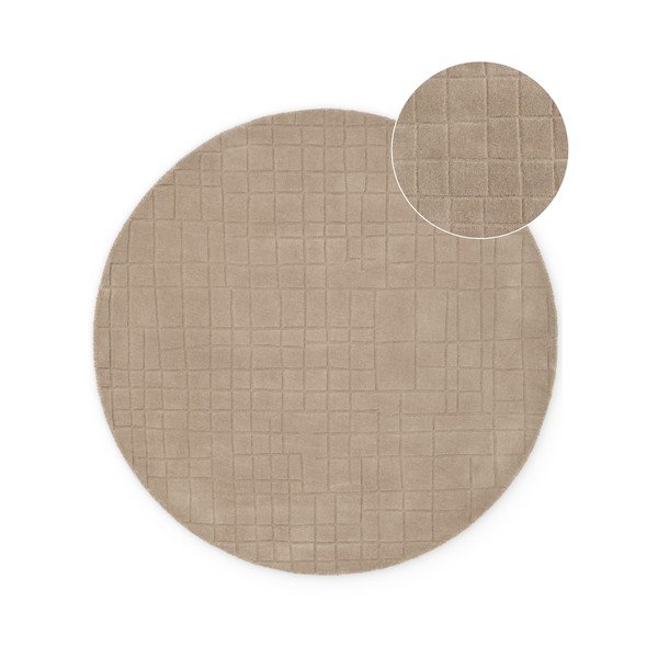 Кафяв вълнен кръгъл килим ø 160 cm Kenso – Villeroy&Boch