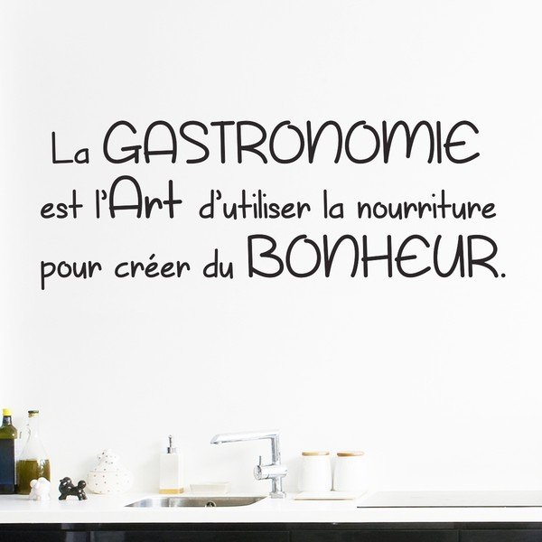 Černá samolepka Ambiance Quote La Gastronomie-image-1