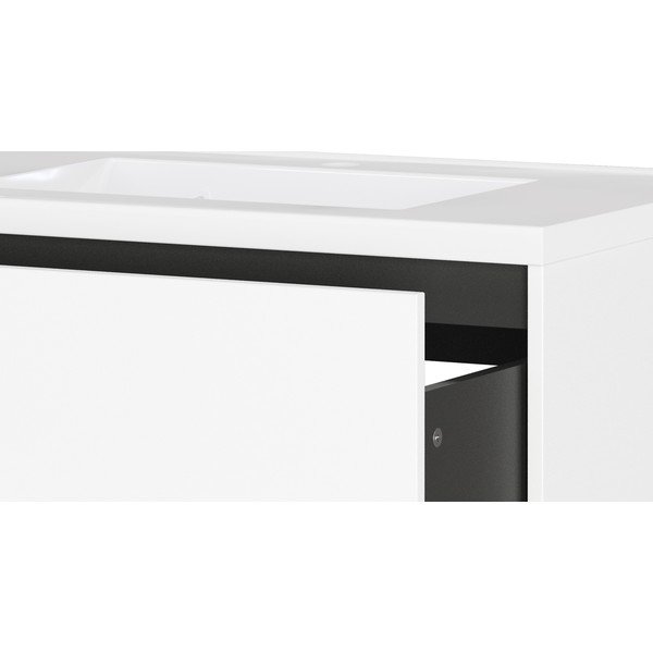 Бял матов стенен шкаф за мивка 81x61 cm Bodera – Germania-image-4