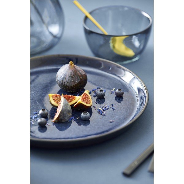 Черна/синя глинена чиния ø 27 cm Gastro Dark Blue/Black – Bitz-image-1