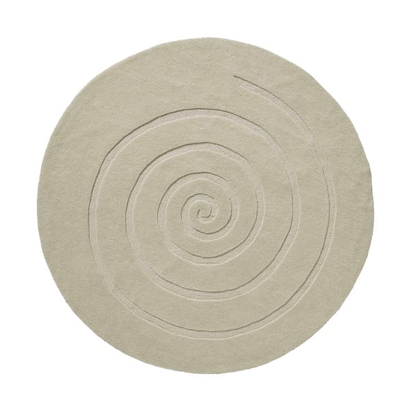 Кремавобял вълнен килим , ⌀ 180 см Spiral - Think Rugs