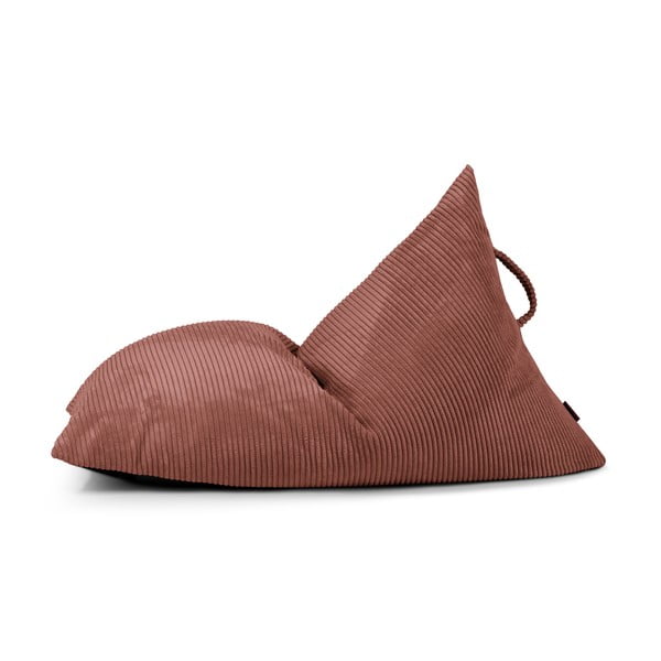 Детски пуф от рипсено кадифе в тухлен цвят Razzy – SLOWDOWN