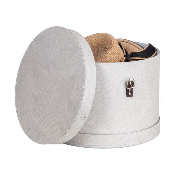 Кремави картонени кутии за съхранение в комплект 2 бр. с капаци ø 37,5x25,5 cm Rut Paper Laminate – Bigso-image-2