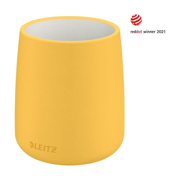 Жълта керамична чаша за моливи Cosy - Leitz-image-4