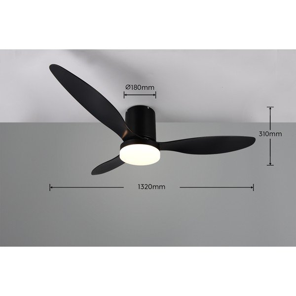 Матово черно LED осветително тяло за таван ø 132 cm Göteborg – Reality-image-4