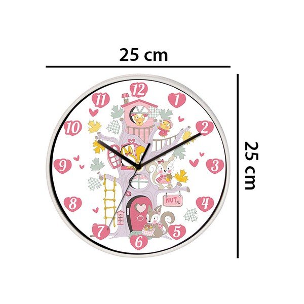 Nástěnné hodiny WALPLUS Happy Tree, ⌀ 25 cm-image-1