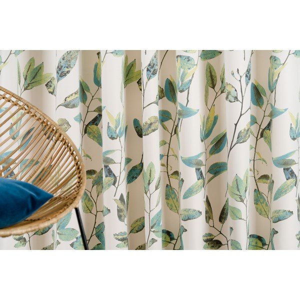 Зелена и кремава   завеса 210x260 cm Maui - Mendola Fabrics-image-1