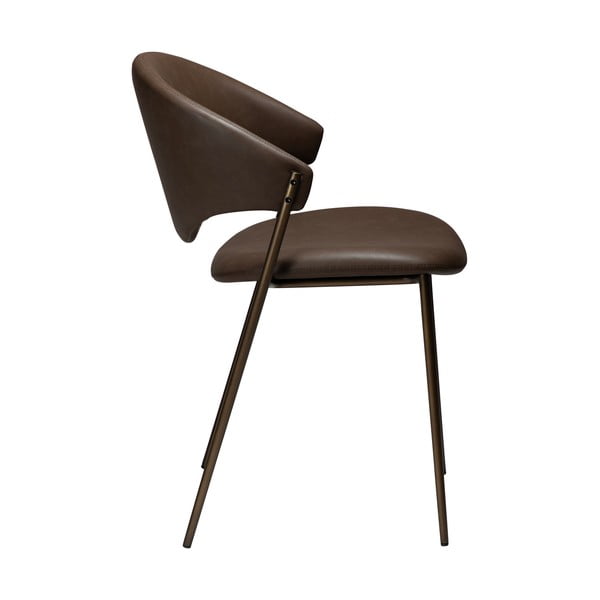 Тъмнокафяв трапезен стол от имитация на кожа Zone – DAN-FORM Denmark-image-2