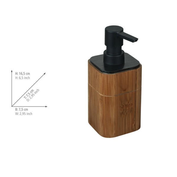 Кафяв бамбуков диспенсер за сапун 200 ml Serro – Wenko-image-3