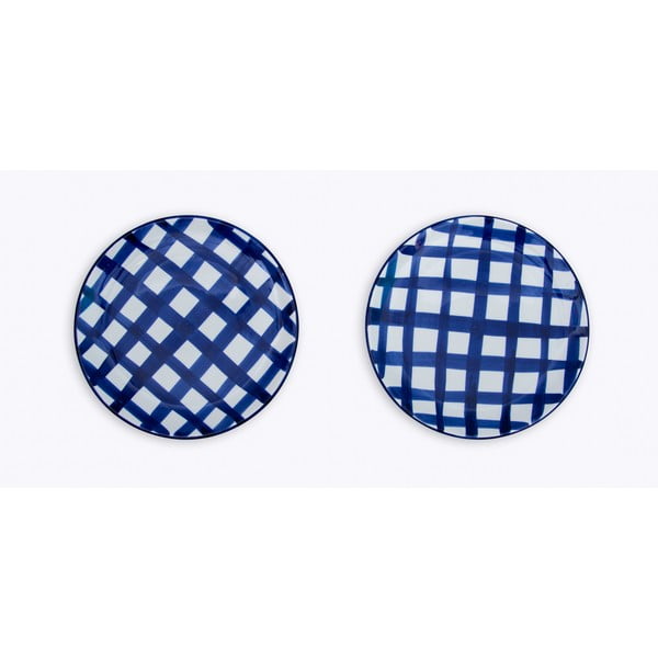 Комплект от 2 керамични чинии Blue Lines, ø 25 cm - Madre Selva