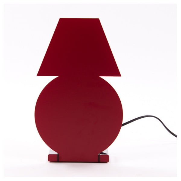 Červená stolní lampa Caoscreo Lampadi