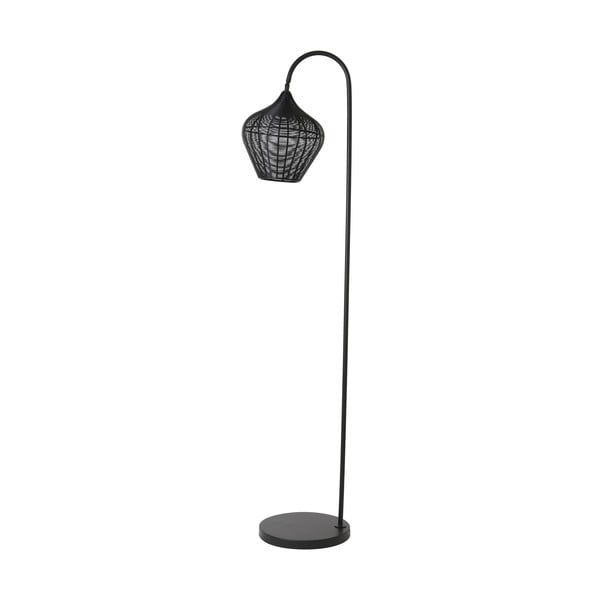 Черна подова лампа (височина 160 cm) Alvaro - Light & Living