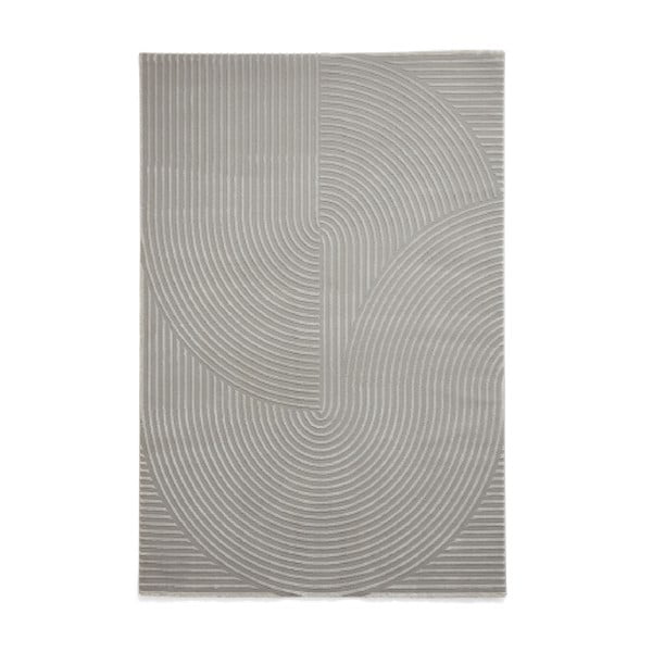 Светлосив килим от рециклирани влакна подходящ за пране 120x170 cm Flores – Think Rugs
