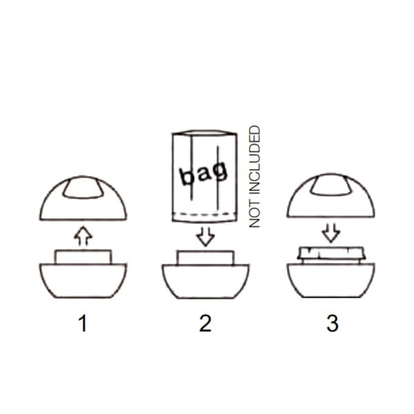 Тъмносиво пластмасово кошче за боклук 1 l   Bowl – Spirella-image-3