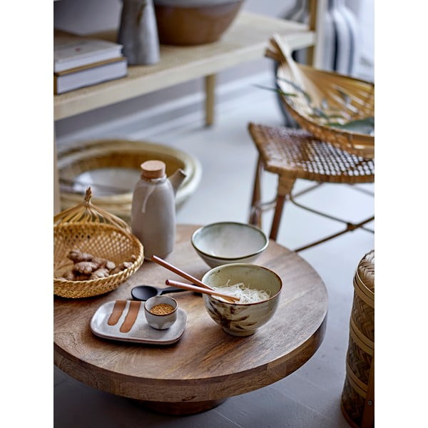 Бежово-бяла керамична бутилка със запушалка , 600 ml Masami - Bloomingville-image-1