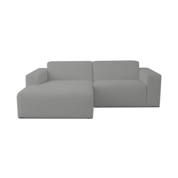 Сив ъглов диван от букле (ляв ъгъл) Roxy – Scandic