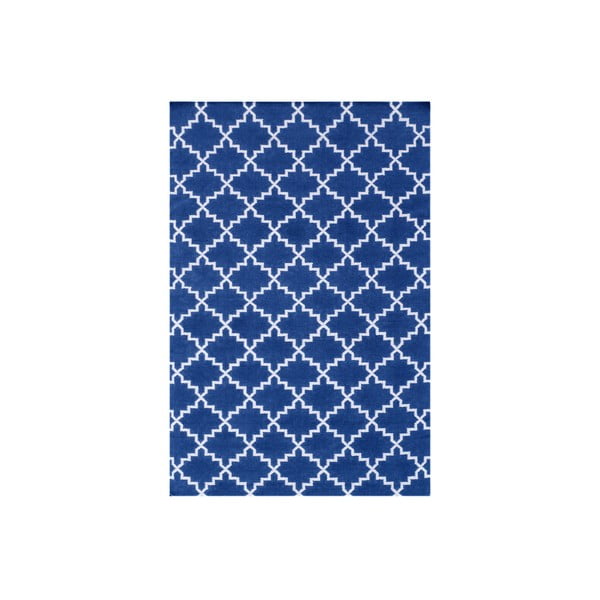 Tmavě modrý vlněný koberec Bakero Eugenie, 200 x 140 cm