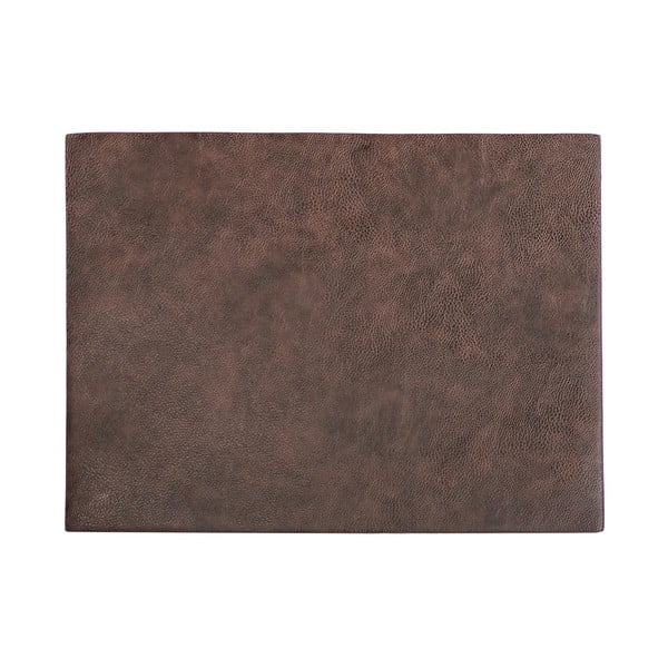 Тъмнокафява подложка от изкуствена кожа Правоъгълник, 33 x 45 cm Troja - ZicZac
