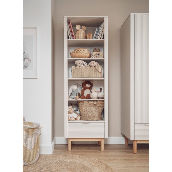 Бежов детски шкаф за книги 65x42 cm Miloo - Pinio-image-1