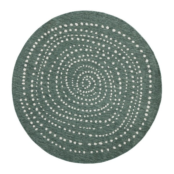 Зелен двустранен килим за открито , Ø 200 cm Bali - NORTHRUGS