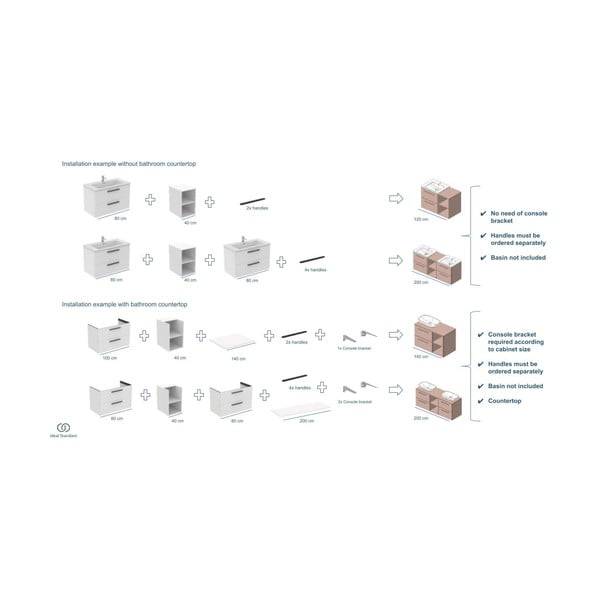 Антрацитен  плот за мивка 100x51 cm i.Life B – Ideal Standard-image-4