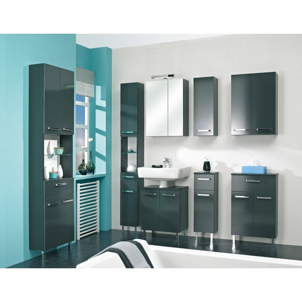 Тъмно сив шкаф под умивалника 50x62 cm Set 311 - Pelipal-image-1