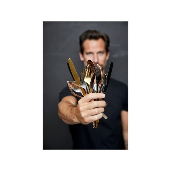 Стоманен прибори за хранене 16 бр. в матово сребрист цвят – Bitz-image-3