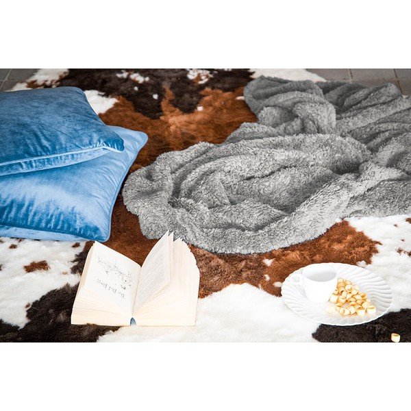 Плюшено одеяло в сиво, 130 x 170 cm Teddy - Tiseco Home Studio-image-1