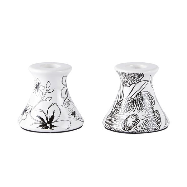 Комплект от 2 керамични свещника за цветя - KJ Collection