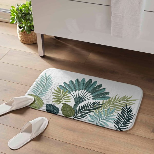 Бял/зелен килим за баня 45x75 cm Panazio – douceur d'intérieur-image-1