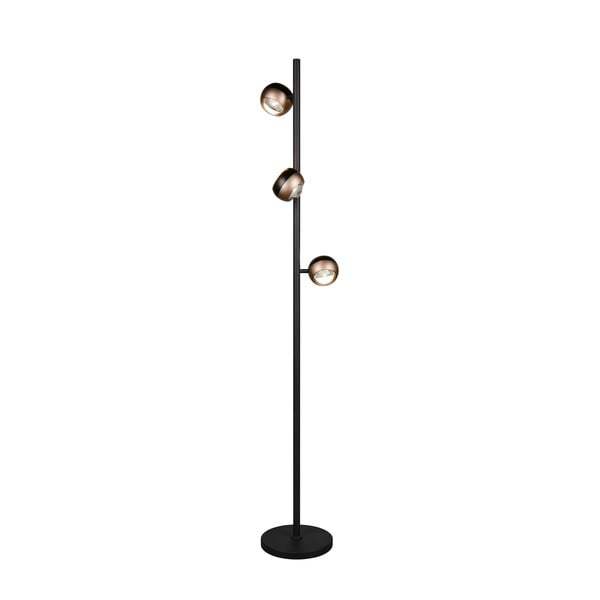 LED подова лампа в черен и бронзов цвят (височина 150 cm) Orbit – Trio Select