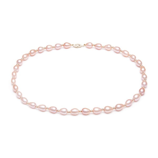 Růžový perlový náhrdelník GemSeller Jona