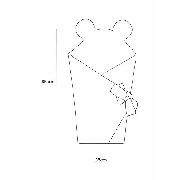 Зелено бебешко одеяло от рипсено кадифе 35x65 cm – Meowbaby-image-2