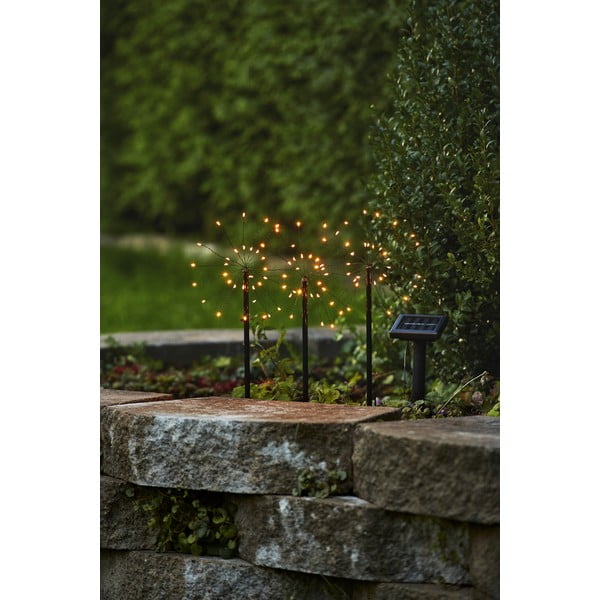 LED потапящи външни осветителни тела в комплект 3 бр. със соларен панел (височина 40 cm) Firework  – Star Trading-image-2