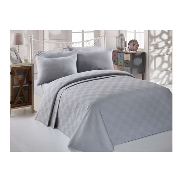 Комплект от лек памучен чаршаф, чаршаф за двойно легло и калъфки за възглавници Elke, 200 x 235 cm - Mijolnir