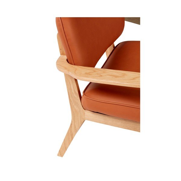 Оранжев фотьойл от изкуствена кожа Haze - Hübsch-image-3