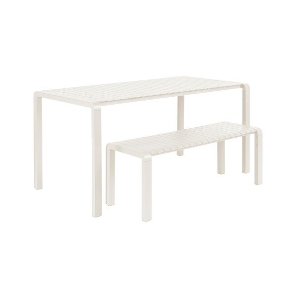 Бяла метална градинска пейка Vondel – Zuiver-image-3